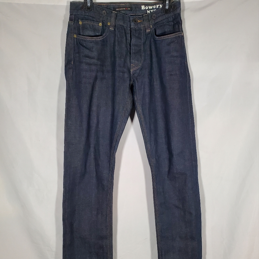 JOHN VARVATOS STAR USA BOWERY SLIM STRAIGHT DARK WASH DENIM JEANS MENS 29x32